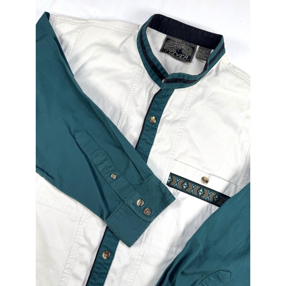 VTG Spindle River Classics XL Colorblock Blade Collar Western Shirt Cowboy Rodeo